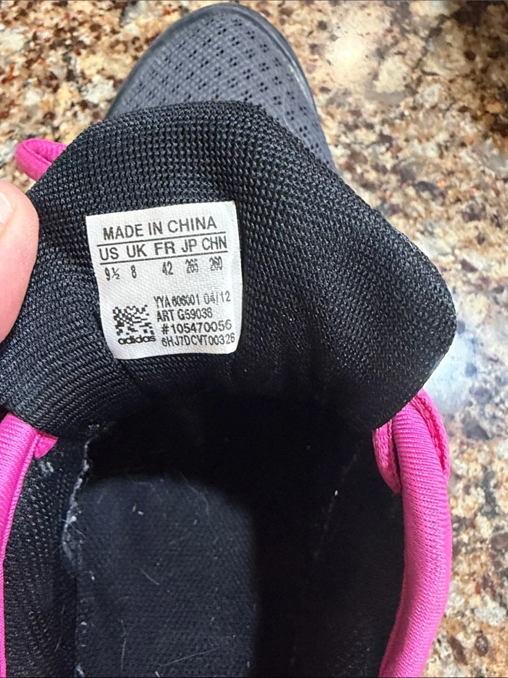 adidas Women's Gray Athletic Shoes with Pink and Teal Accents